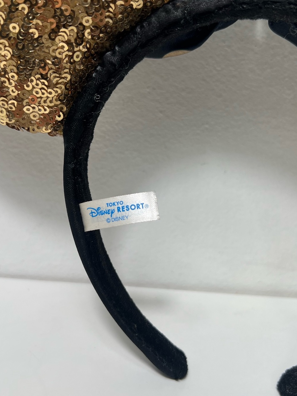 Tokyo Disney Resort Minnie Mouse Polka Dot Sequined Glitter Sparkle Ear Headband - Picture 8 of 9